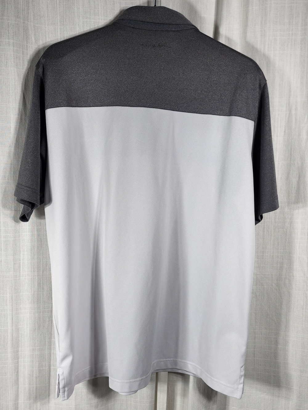 Travis Mathew Gray, White and Mint Stripe Performance Polo - Picture 5 of 9